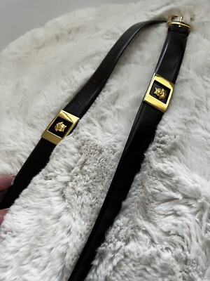 Code Azure Brown Leather Belt Made in Italy Size 36 