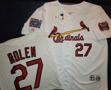 11025 St Louis Cardinals SCOTT ROLEN 2006 World Series Baseball Jersey WHITE NWT
