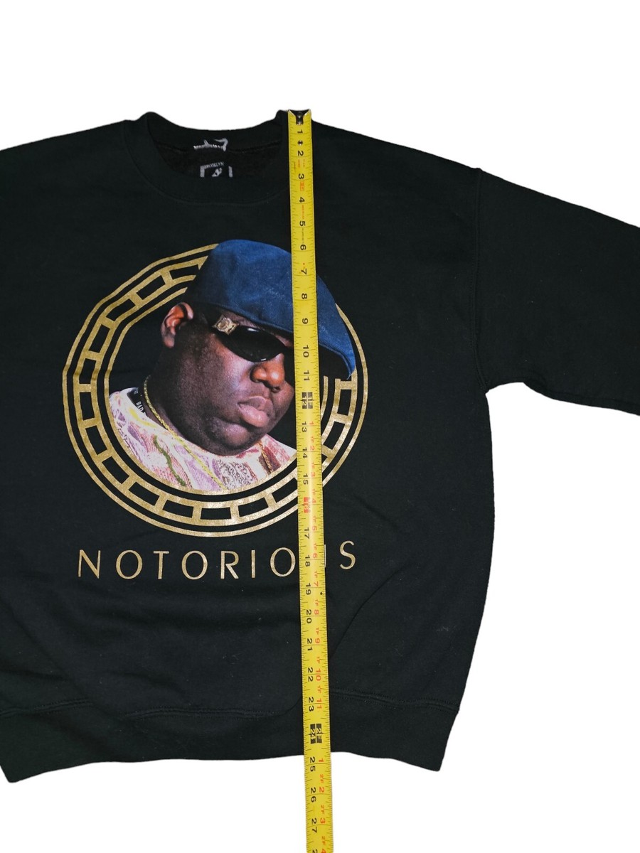 Notorious BIG Mens Black Crewneck Sweatshirt Brooklyn Mint Rap Hip