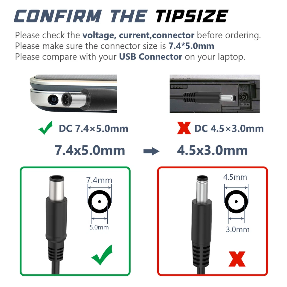 65W 90W AC Netzteil/Ladegerät für Dell Inspiron 1545 1318 1546 1750 1557 Laptop - Bild 2 von 4