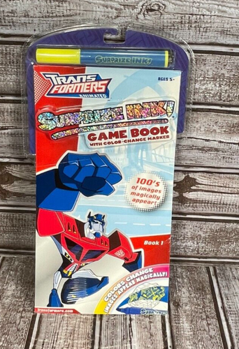 TRANSFORMERS Animated SURPRISE INK Game Book Color Change Marker 2008 RARE NEW