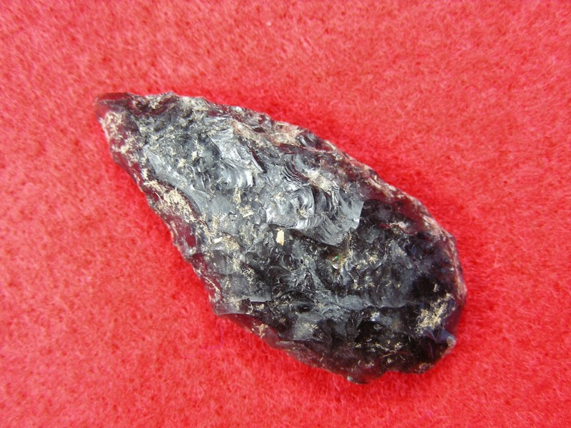 OBSIDIAN KNIFE 1-5/8" CALIFORNIA Authentic Indian Artifacts