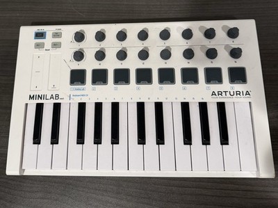 Arturia MiniLab MKII MIDI Controller Keyboard 25-Key White - No Power Cable