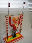 Vintage Ohio Art Toe-Joe Tin Toy Acrobat Clown - Flips & Spins! Works!