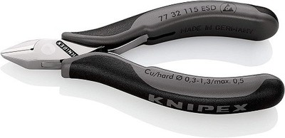 KNIPEX - 77 32 115 ESD - 4 1/2''Electronics Diagonal Cutters-ESD Handles