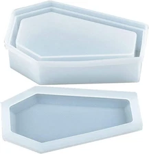 Coffin Box Resin Mold Crystal Epoxy Silicone Mold Jewelry Storage Box Dark Vampi