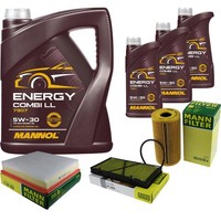 Mann Inspektionspaket 8L Mannol Energy 5W-30 FüR Opel Vivaro Kasten 2.0 Cdti 2.5