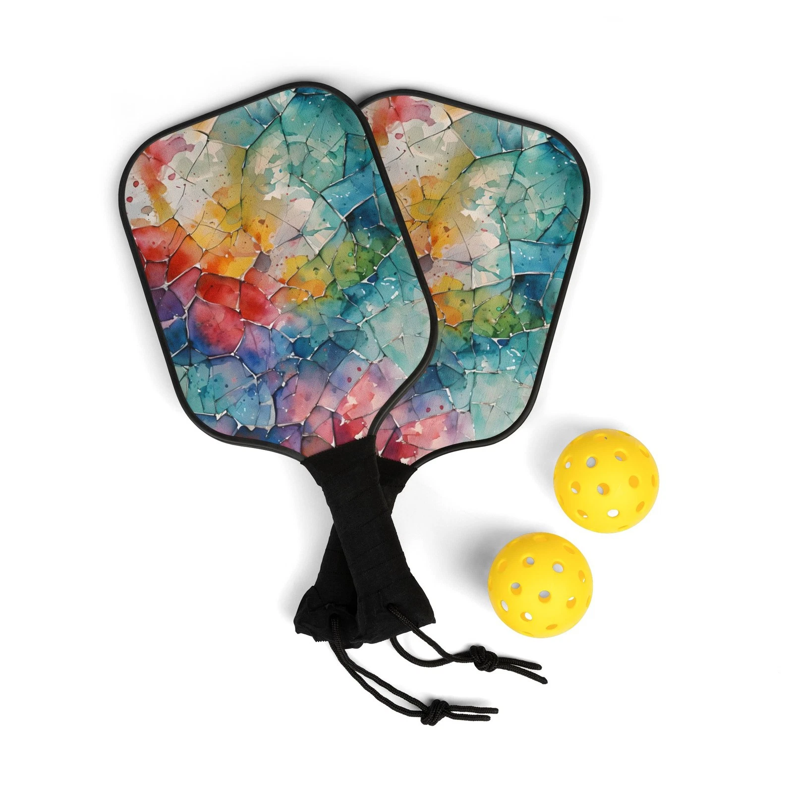 Colorful Pickleball Paddle Set - Fun Outdoor Sports Gear