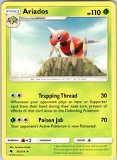 Ariados 10/214 Uncommon Lost Thunder Pokemon Moderately Played