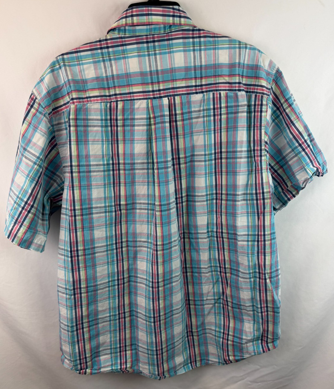 Consensus Multicolor Plaid Button Up Short Sleeve… - image 2