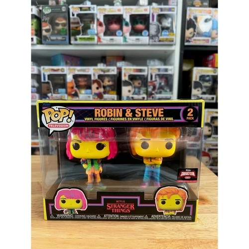 VAULTED EXC LE BLACKLIGHT Robin & Steve Stranger Things Funko Pop 2-Pack Buckley