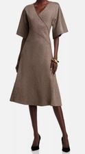 Elie Tahari Women's Gold The Everly Lurex Sweater Dress Size XS