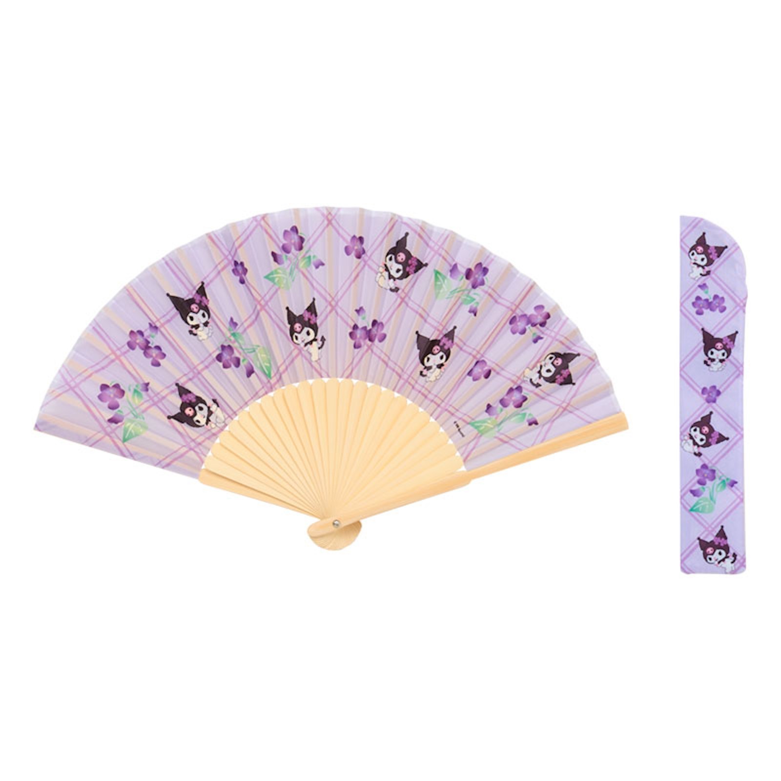 Sanrio Kuromi Folding Fan White New FS