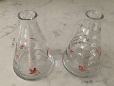 Laura Ashley Vintage Abbeville Glass Hand Painted Vases - Price Per Vase