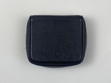 Vintage Nikon Small Pouch Aprx: 4.5"x 4" Black Pebble Leather Case Made in Japan