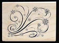 Inkadinkado Rubber Stamps Flourish Snowflakes Swirls Stars Albums Christmas
