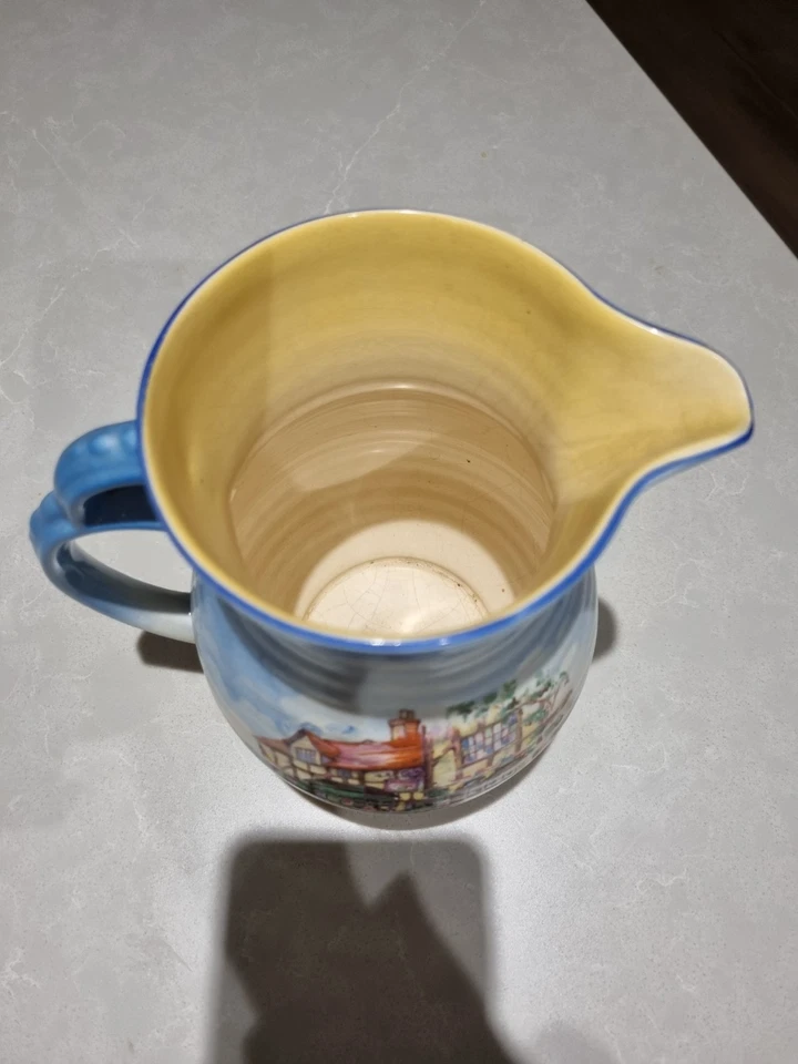 VINTAGE Falcon ware Water Jug with Old England Village Scene - Image 4 of 4