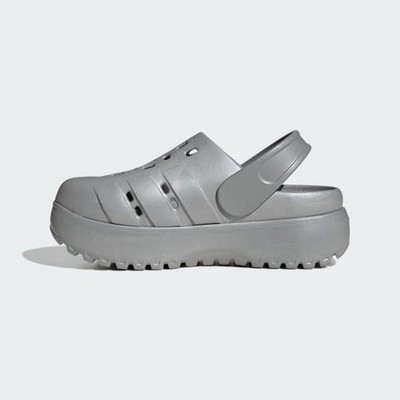 Adidas Unisex Adilette Platform Clogs Slip-On Silver JQ9879  Expeditedship
