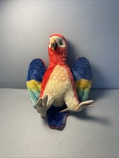 Steiff Papagei „Lora“ – Ara – 22 cm – ca. 1960er Jahre – buntes Mohair | #H4