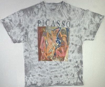 Picasso Les Demoiselles d Avignon Tie Dye Graphic Art T-Shirt Gray Philcos M