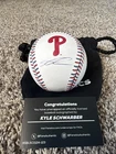 2025 Fanatics Unwrapped Vol 2 Kyle Schwarber Signed Baseball Team Color Laces