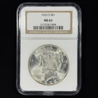 1923-S $1 MS63 NGC Peace Silver Dollar