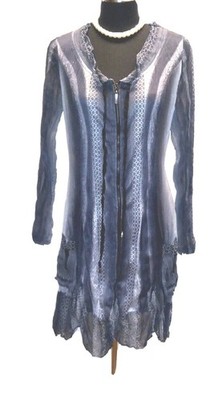 Cativa Dress Sz M Black Grey Crinkle Tunic  ''Petra''  Two Hot Mamas 8/10 NEW $114