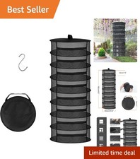 Robust 8-Layer Herb Drying Rack with Zippers - Ideal for Efficient Plant Drying