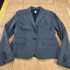 J.CREW Stretch Wool 3 Button Gray Blazer Single Breasted Women's Sz 2 Regular