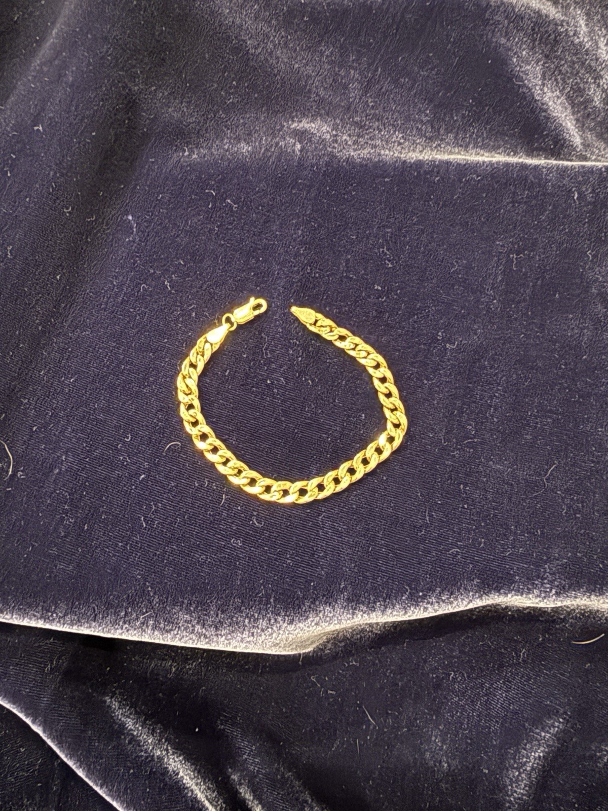 Vintage 14K Gold 6mm Curb Link Bracelet 7 In Estimated 5Grams