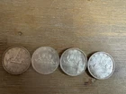 Lot of 4 Canada 80% Silver Canadian Dollars 1957, 3x1966