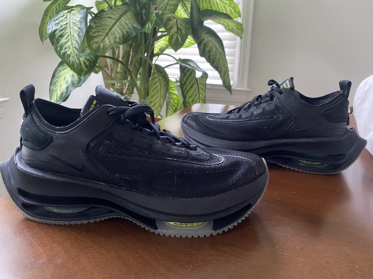 Nike Zoom Double Stacked Womens 9.5 Volt Black Athletic Running 