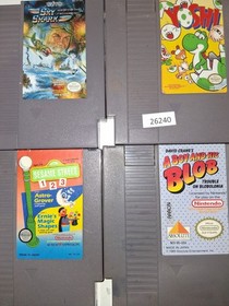 4 Nintendo games boy and his blob. sesame street 123, Yoshi, sky NES  bc14 26240