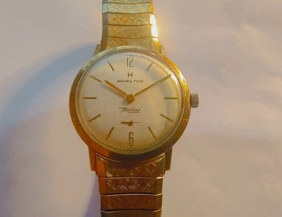 Vintage HAMILTON Thinline Men s Watch. 10K G.F Case Manual Wind SWISS((G128))