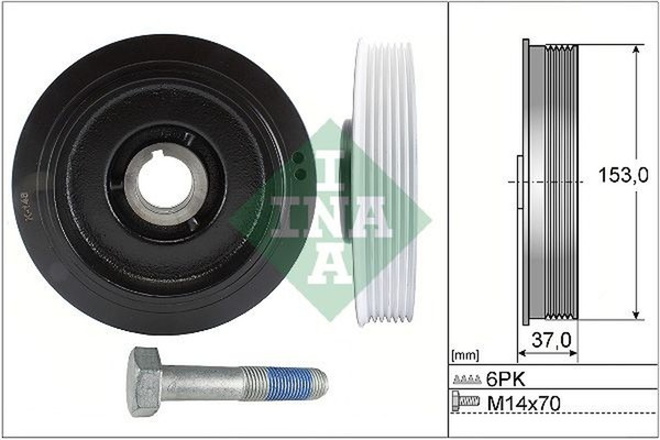 Riemenscheibe Kurbelwelle FüR Peugeot CitroËN Fiat Lancia 807 Expert Kasten-image