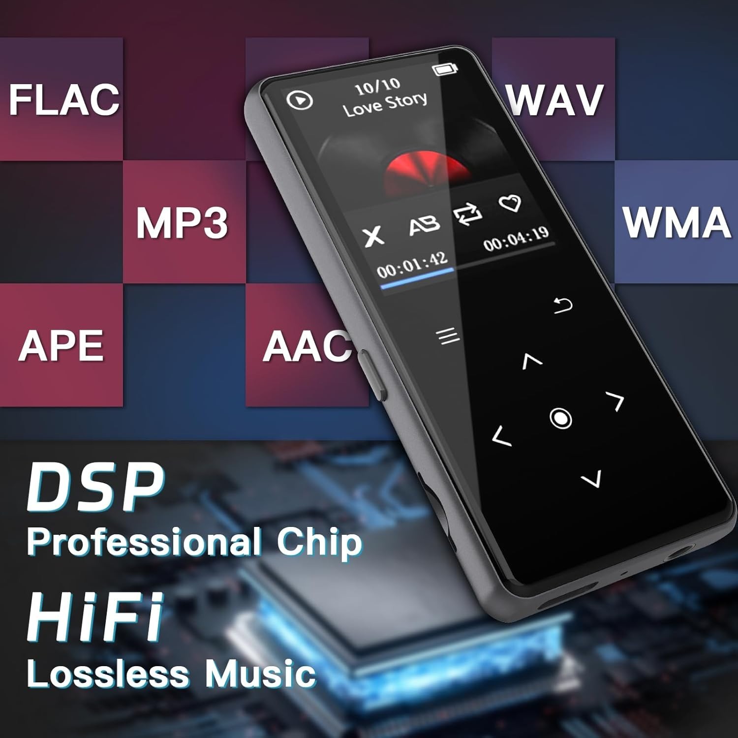 128GB MP3 Player with Bluetooth, Portable Music Player with Built-in Speaker,...