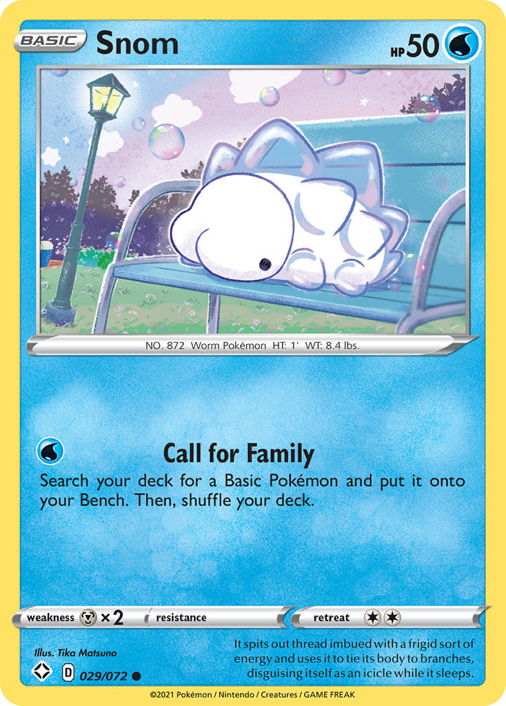 Snom 029/072 Common Shining Fates Pokemon Lightly Played