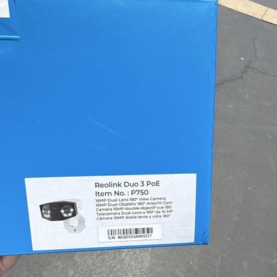 Reolink Duo 3 PoE 16MP IP Dual-Lens Surveillance Camera 180° View Blue P750