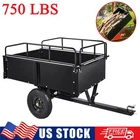 750 LBS Garden Cart Heavy Steel Yard Dump Wagon Cart Lawn Utility Cart 2 Wheels