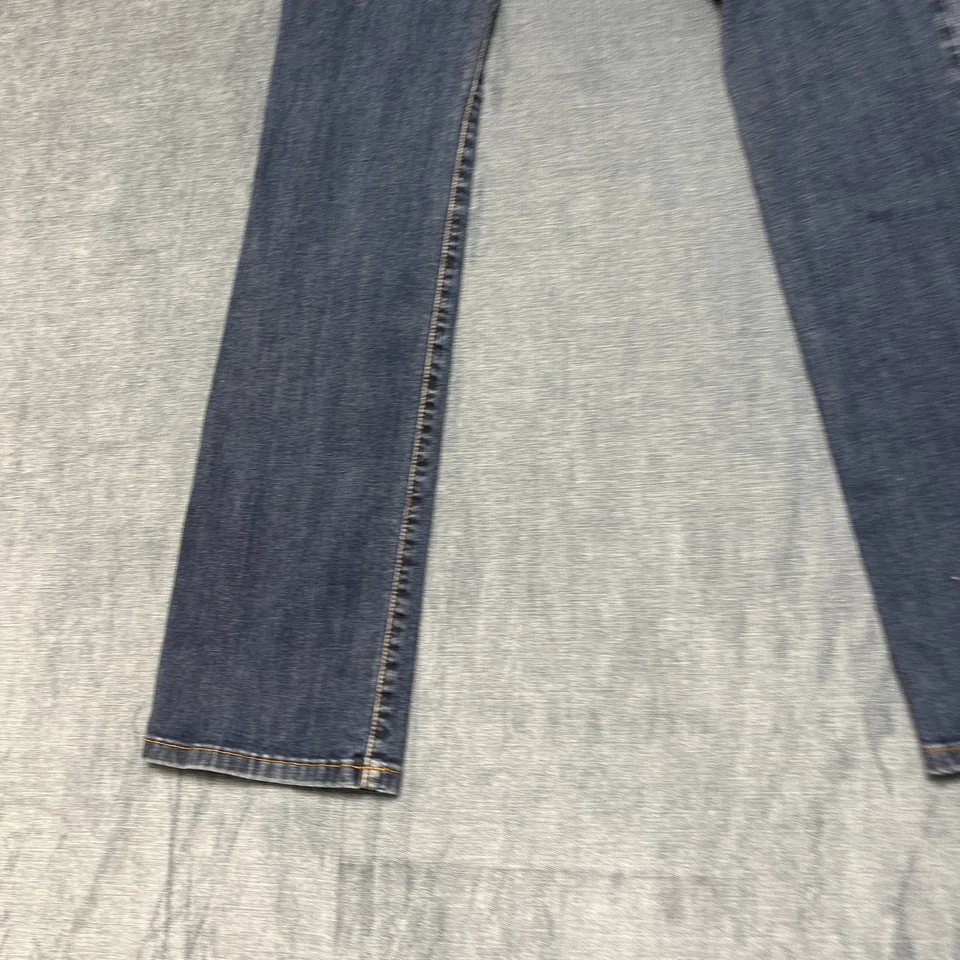 Pantalones de mezclilla Guess Los Angeles Bootcut para mujer 27x33 azul algodón elástico tiro bajo Foto 3 de 4
