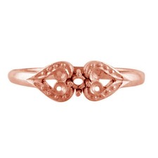 Semi Mount 2MM Round Shape Faceted Cut Ring Sterling Silver Jewelry