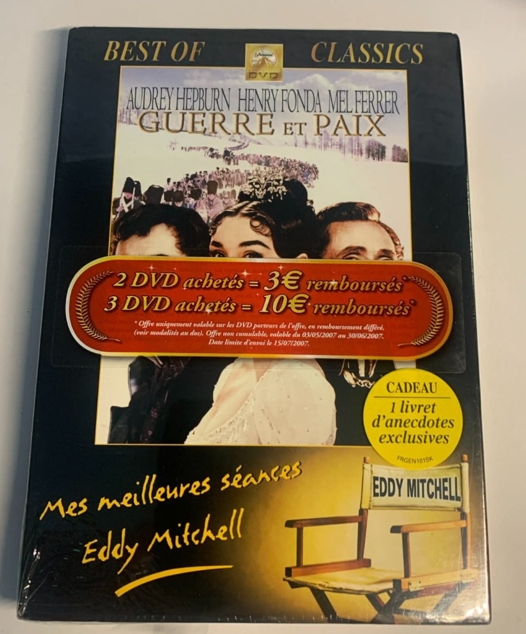 War and Peace 1956 DVD Audrey Hepburn Henry Fonda Guerre e Paix RG2 - NOS SEALED