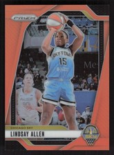 2024 Panini Prizm WNBA #107 Lindsay Allen Orange Prizms #/99