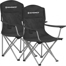 2 Pack Folding Camping Chairs 330 lb Capacity Folding Lawn Chairs with Cup