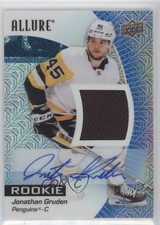 2023 Upper Deck Allure Rookies Blue Line Jersey 32/75 Jonathan Gruden Auto q2c