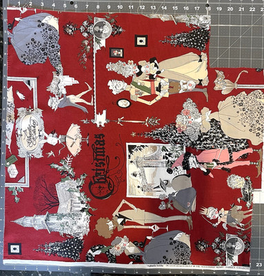Alexander Henry ''A Ghastlie Holiday'' Red Background - Remnant 2013 -OOP