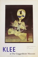 VINTAGE PAUL KLEE RUNNER AT THE GOAL LITHOGRAPH POSTER GUGGENHEIM MUSEUM 1977