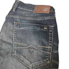 Buffalo By David Bitton Six-x Jeans Men’s  Dark Wash Blue Acid Wash Slim 34x32