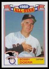 1989 Topps Glossy All-Stars Bobby Doerr #11a Boston Red Sox