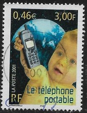 FRANCE oblitéré 2001 La communication Le téléphone portable Y&T N° 3374